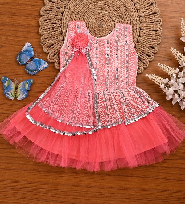 Baby girls net frock dress for birthday wear