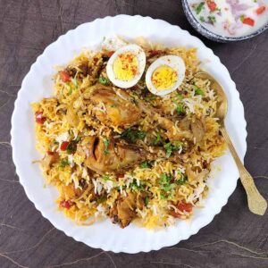 Chicken biryani full plate