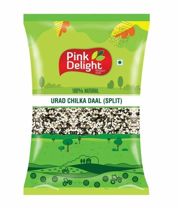 Pink delight unpolished dry urad chilka dal/urad kali dal